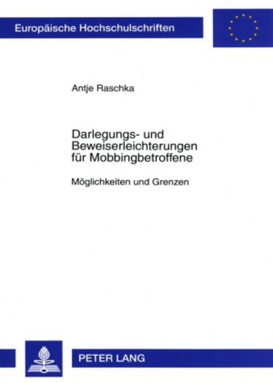 Produktbild: Darlegungs- und Beweiserleichterungen f&uuml;r Mobbingbetroffene