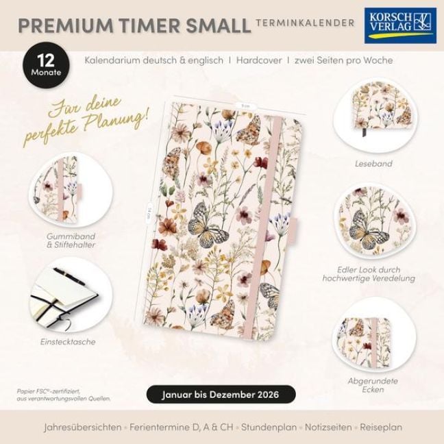 Produktbild: Premium Timer Small "Wiesentraum" 2026