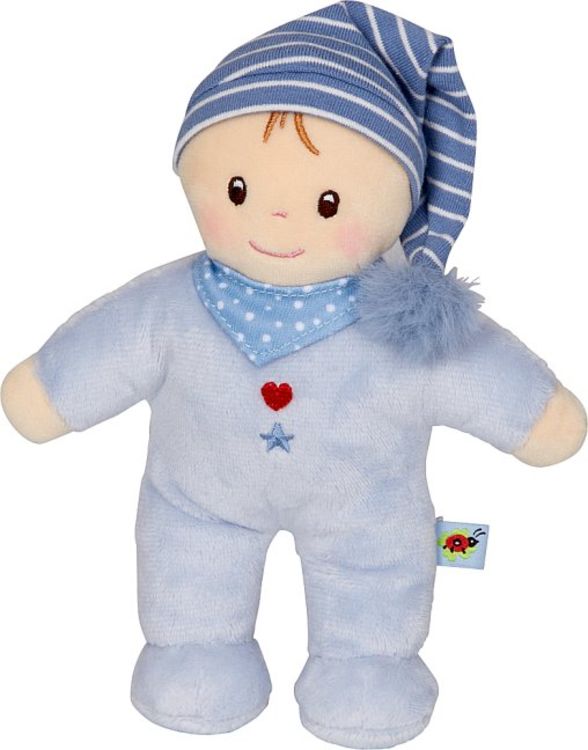 Die Spiegelburg - BabyGlück - Kleine Schmusepuppe, hellblau