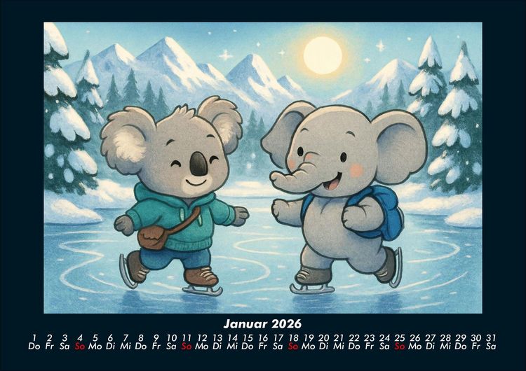 Produktbild: Kiki & Raffi - Reise durch Kanada 2026 Fotokalender DIN A4