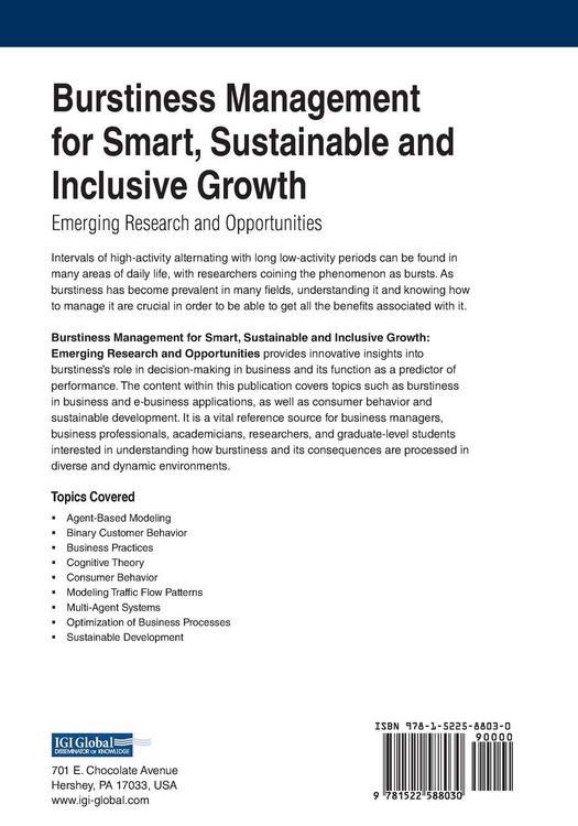 Produktbild: Burstiness Management for Smart, Sustainable and Inclusive Growth