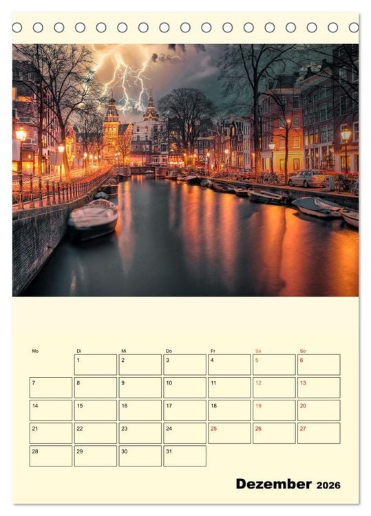 Produktbild: Metropolen im Gewitter (Tischkalender 2026 DIN A5 hoch), CALVENDO Monatskalender