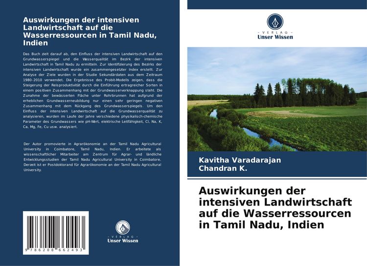 Produktbild: Auswirkungen der intensiven Landwirtschaft auf die Wasserressourcen in Tamil Nadu, Indien