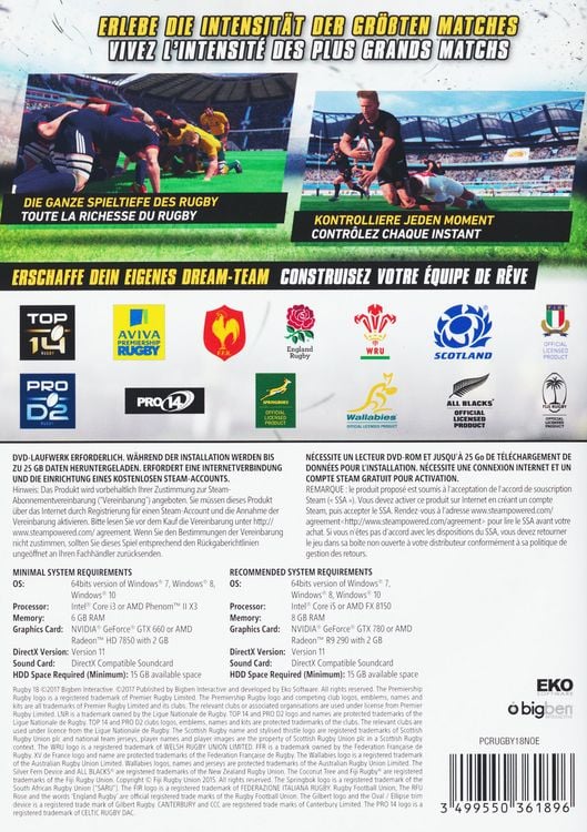 Produktbild: Rugby 18