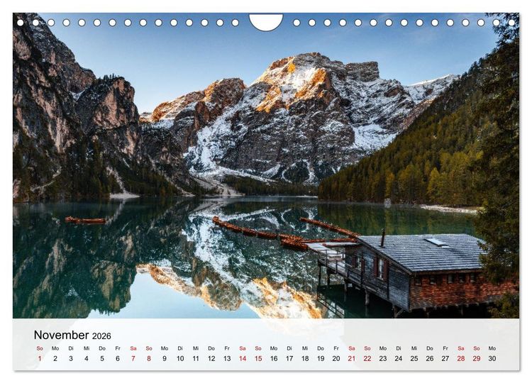 Produktbild: Die Dolomiten - Faszination Berge (Wandkalender 2026 DIN A4 quer), CALVENDO Monatskalender