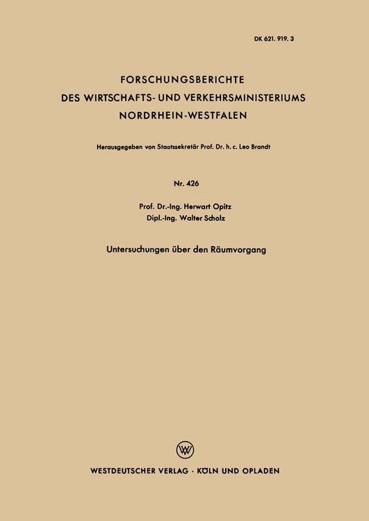 Produktbild: Untersuchungen &uuml;ber den R&auml;umvorgang