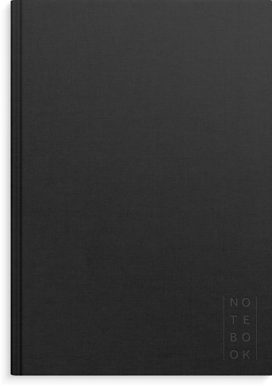 Produktbild: Burde Notizbuch Textil schwarz liniert A4