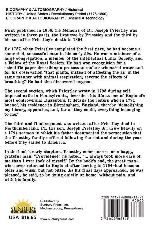 Produktbild: Memoirs of Dr. Joseph Priestley