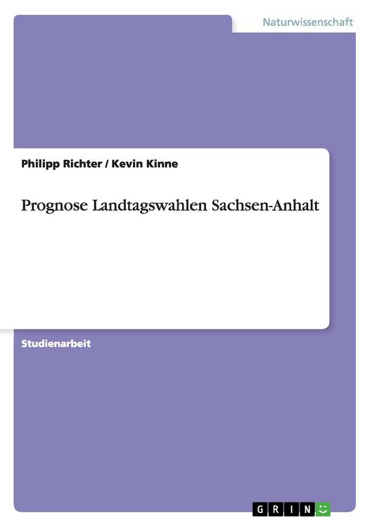 Produktbild: Prognose Landtagswahlen Sachsen-Anhalt