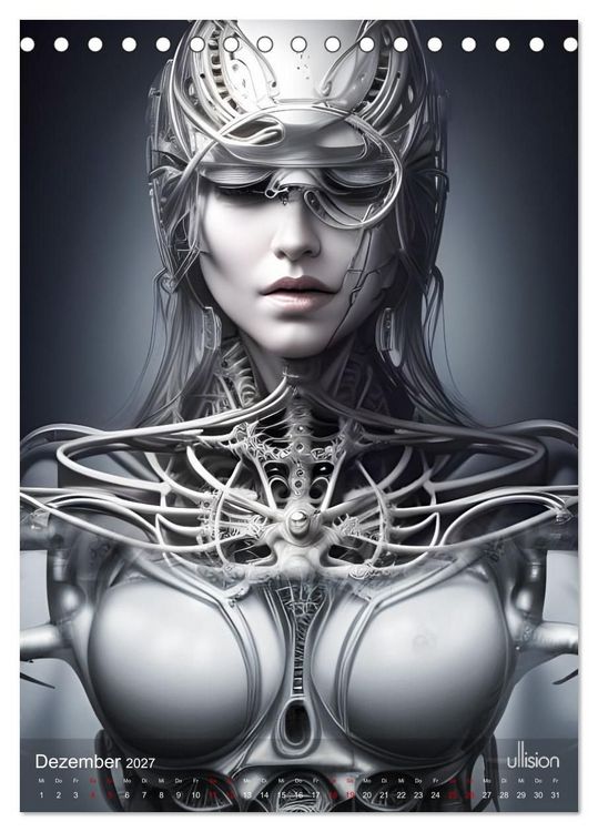 Produktbild: Biomechanic Portrait - Sch&ouml;nheit zwischen Mensch und Maschine (Tischkalender 2027 DIN A5 hoch), CALVENDO Monatskalender