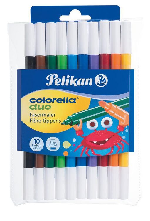 Produktbild: Pelikan Fasermaler Colorella&reg; Duo Etui mit 10 Farben