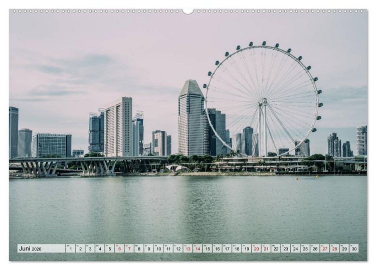 Produktbild: Singapur entdecken (hochwertiger Premium Wandkalender 2026 DIN A2 quer), Kunstdruck in Hochglanz