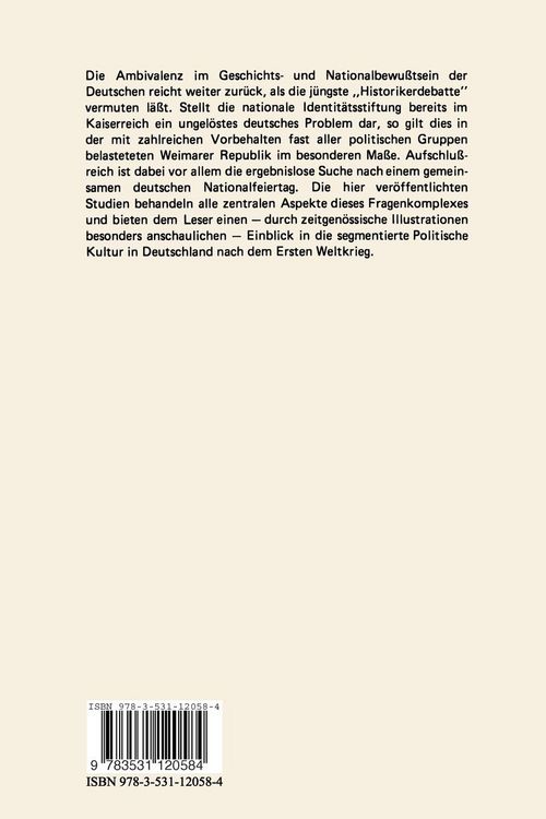 Produktbild: Politische Identit&auml;t und nationale Gedenktage