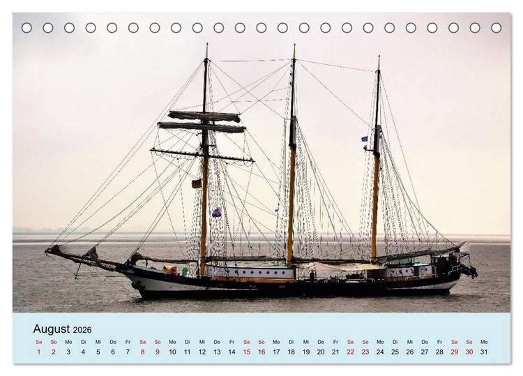 Produktbild: Parade der Windjammer - 2026 (Tischkalender 2026 DIN A5 quer), CALVENDO Monatskalender