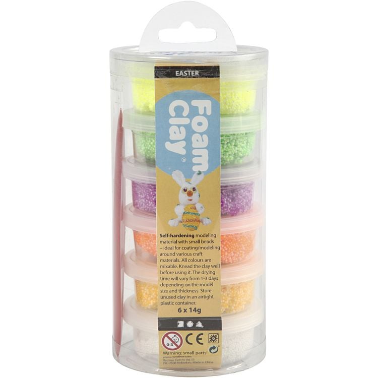 Produktbild: Creativ Company Foam Clay&reg; , Fr&uuml;hlingsfarben, 6x14 g