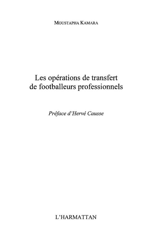 Produktbild: Operations de transfert des footballeurs