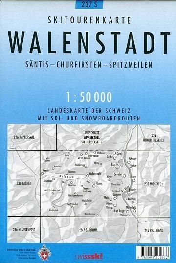 Produktbild: Swisstopo 1 : 50 000 Walenstadt Ski