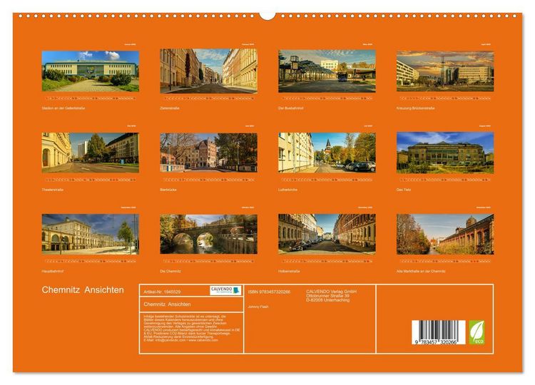 Produktbild: Chemnitz Ansichten (hochwertiger Premium Wandkalender 2026 DIN A2 quer), Kunstdruck in Hochglanz
