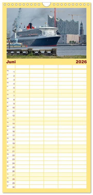 Produktbild: Familienplaner 2026 - Hamburg Stadt an der Alster und Elbe mit 5 Spalten (Wandkalender, 21 x 45 cm) CALVENDO