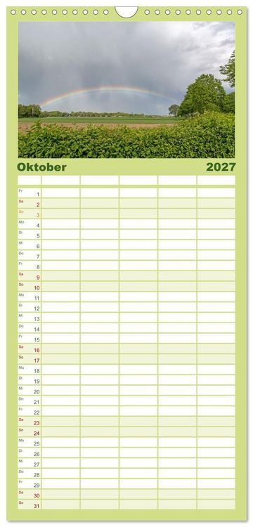 Produktbild: Familienplaner 2027 - Romantisches Wegberg mit 5 Spalten (Wandkalender, 21 x 45 cm) CALVENDO