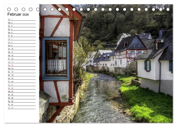 Produktbild: Die sch&ouml;nsten Orte der Eifel (Tischkalender 2026 DIN A5 quer), CALVENDO Monatskalender