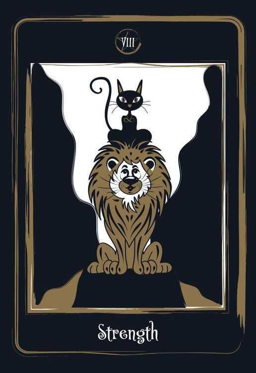 Produktbild: Golden Black Cat Tarot - High quality slip lid box with gold foil