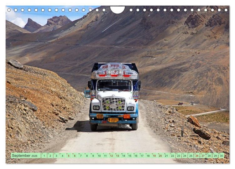 Produktbild: Indien Farbenfrohe LKW (Wandkalender 2026 DIN A4 quer), CALVENDO Monatskalender