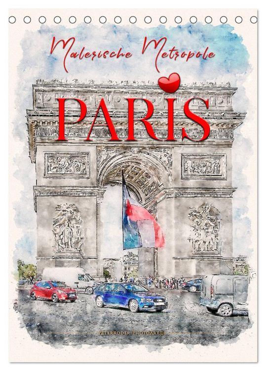 Produktbild: Paris - malerische Metropole (Tischkalender 2026 DIN A5 hoch), CALVENDO Monatskalender