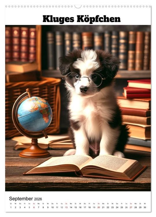 Produktbild: Hundewelpen zum Verlieben (Wandkalender 2026 DIN A2 hoch), CALVENDO Monatskalender