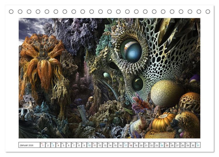 Produktbild: Verborgene Dimensionen (Tischkalender 2026 DIN A5 quer), CALVENDO Monatskalender