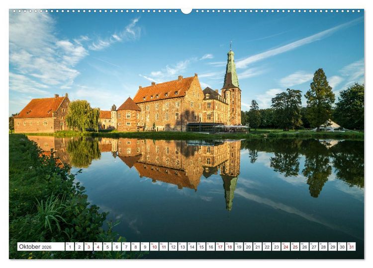 Produktbild: Wasserschl&ouml;sser im M&uuml;nsterland (hochwertiger Premium Wandkalender 2026 DIN A2 quer), Kunstdruck in Hochglanz