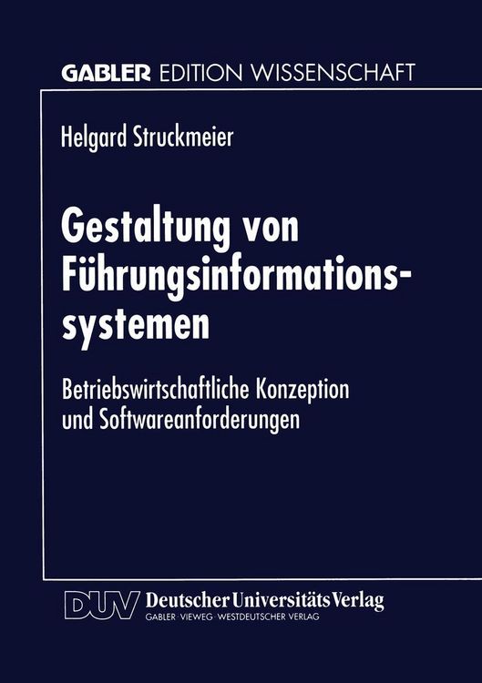 Produktbild: Gestaltung von F&uuml;hrungsinformationssystemen