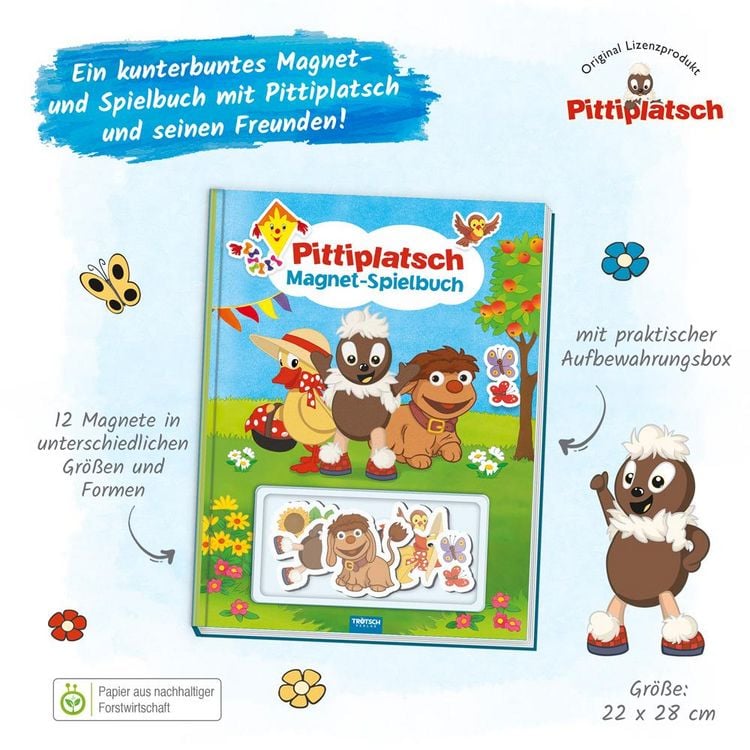 Produktbild: Tr&ouml;tsch Unser Sandm&auml;nnchen Magnet-Spielbuch Pittiplatsch Pappenbuch mit Magneten