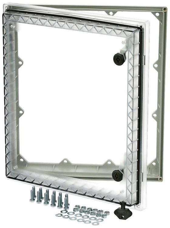 Produktbild: Fibox PW 343009 T 4901824 Sichtfenster Deckel Transparent, Doppelbart, UV-best&auml;ndig (L x B x H) 88 x 295 x 342 mm Polycarbonat Grau 1 St.