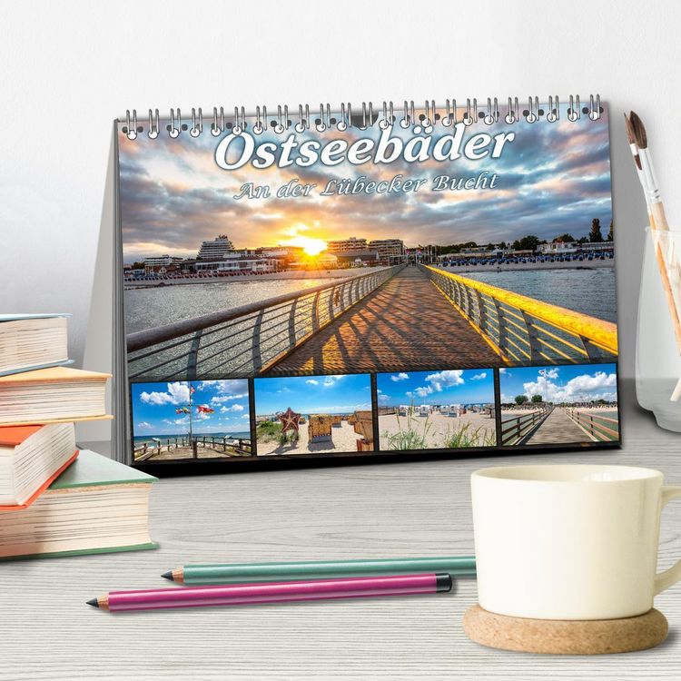 Produktbild: Ostseeb&auml;der an der L&uuml;becker Bucht (Tischkalender 2026 DIN A5 quer), CALVENDO Monatskalender