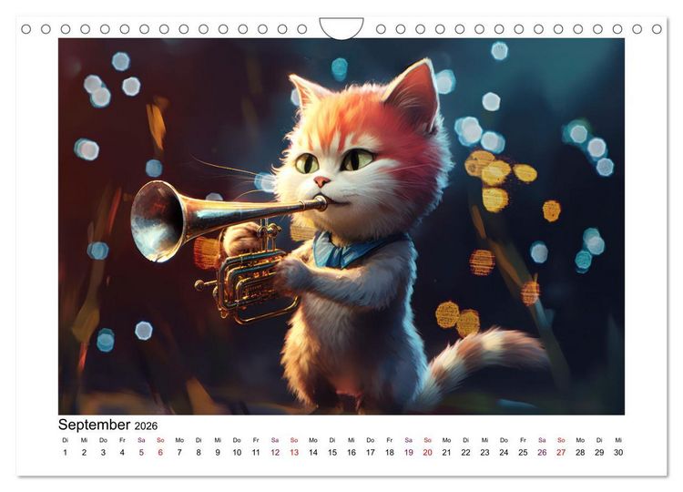 Produktbild: CatDogBand (Wandkalender 2026 DIN A4 quer), CALVENDO Monatskalender