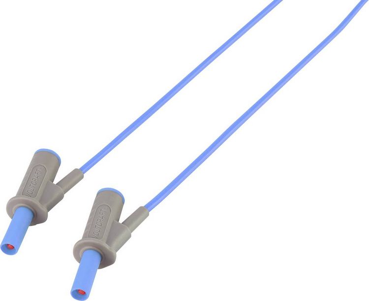 Produktbild: VOLTCRAFT MSB-501 Sicherheits-Messleitung Lamellenstecker 4 mm Lamellenstecker 4 mm 5.00 m Blau 1 St.