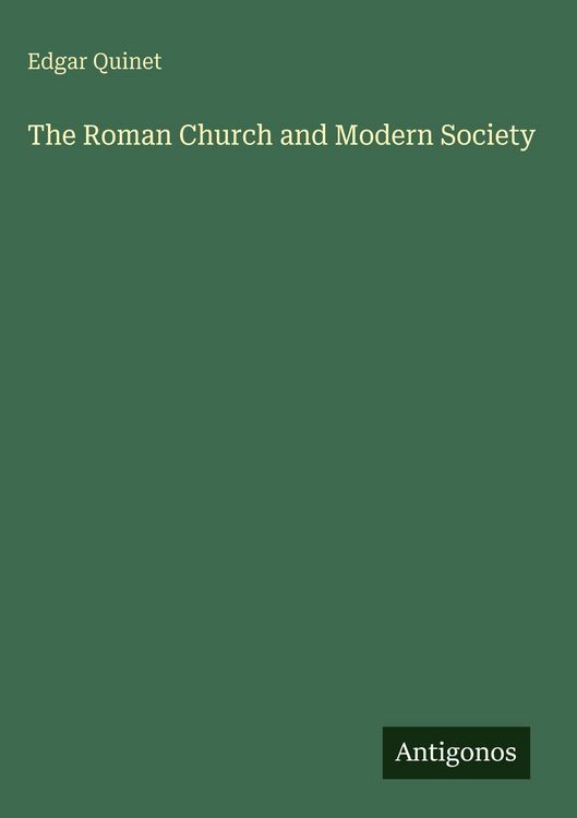 Produktbild: The Roman Church and Modern Society