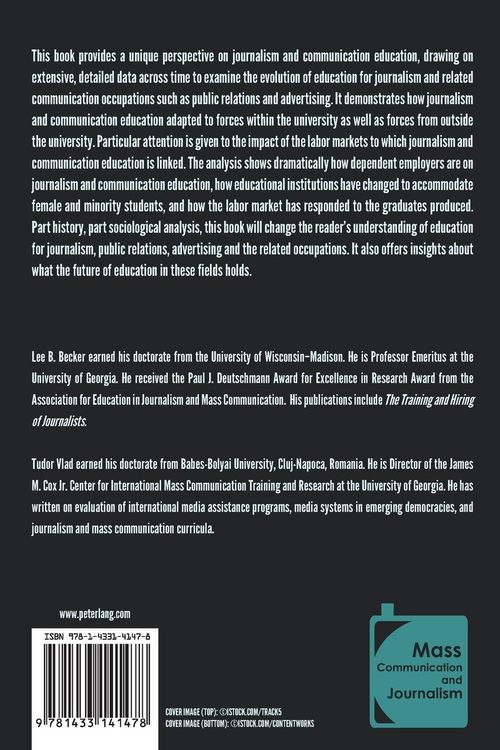 Produktbild: The Changing Education for Journalism and the Communication Occupations
