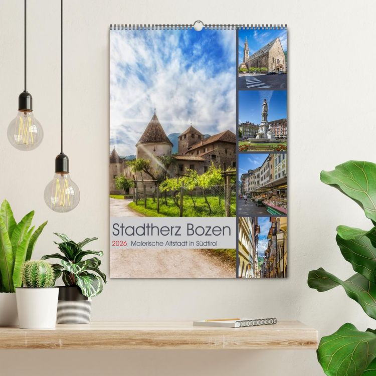 Produktbild: Stadtherz BOZEN (Wandkalender 2026 DIN A2 hoch), CALVENDO Monatskalender