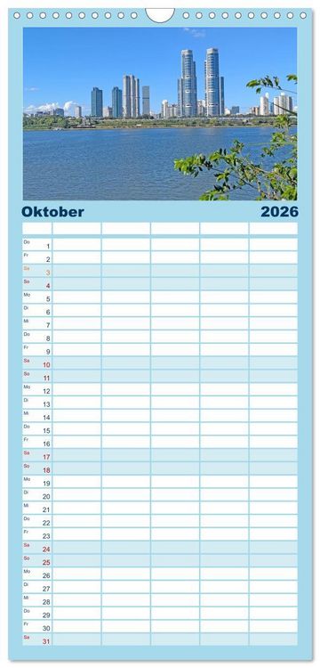 Produktbild: Familienplaner 2026 - Seoul - Stadt der Kontraste mit 5 Spalten (Wandkalender, 21 x 45 cm) CALVENDO