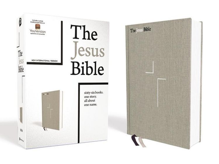Produktbild: The Jesus Bible, NIV Edition, Cloth Over Board, Gray Linen, Comfort Print