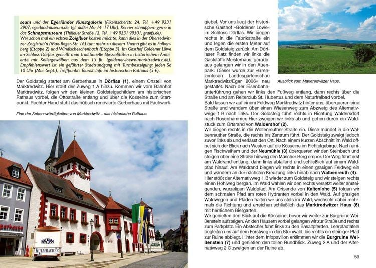 Produktbild: ROTHER Wanderf&uuml;hrer Goldsteig. Alle Etappen der Nord- und der S&uuml;droute von Marktredwitz nach Passau