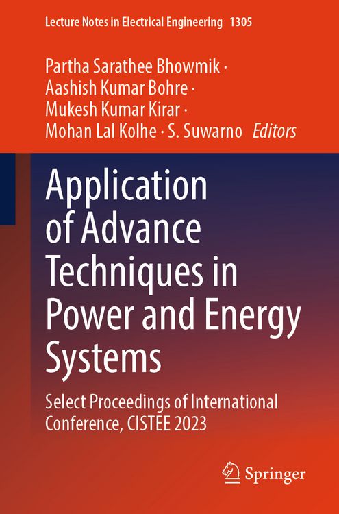 Produktbild: Application of Advance Techniques in Power and Energy Systems