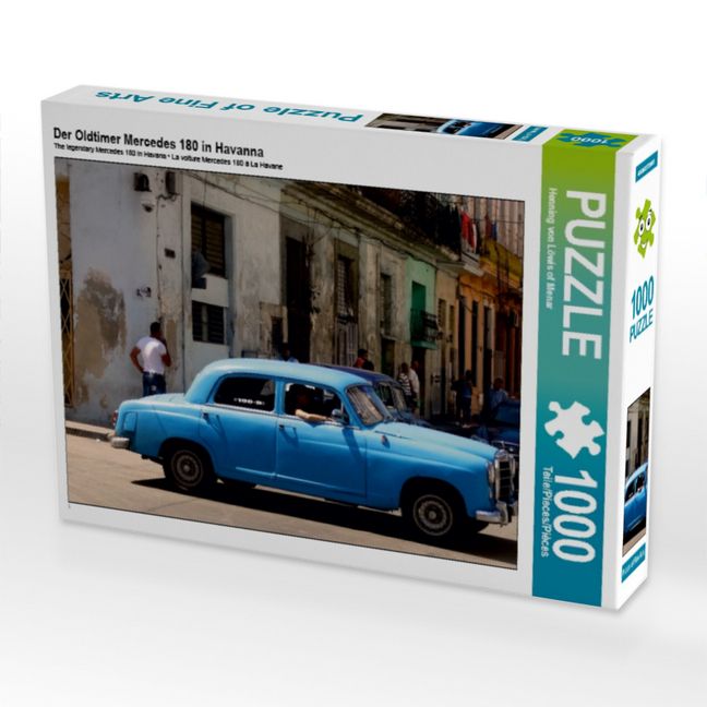 Produktbild: CALVENDO Puzzle Der Oldtimer Mercedes 180 in Havanna | 1000 Teile Lege-Gr&ouml;&szlig;e 64x48cm Foto-Puzzle f&uuml;r gl&uuml;ckliche Stunden