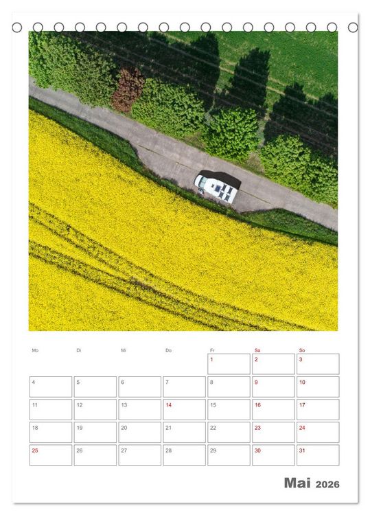 Produktbild: Camper Tr&auml;ume Urlaub auf vier R&auml;dern (Tischkalender 2026 DIN A5 hoch), CALVENDO Monatskalender