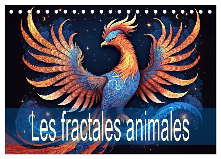 Produktbild: Les fractales animales (Calendrier de bureau 2026 DIN A5 vertical), CALVENDO calendrier mensuel