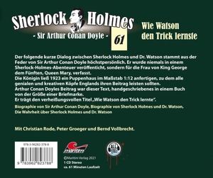 Produktbild: Sherlock Holmes - Wie Watson den Trick lernte,1 Audio-CD