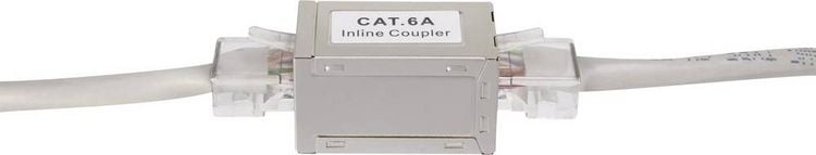 Produktbild: Renkforce RJ45 Netzwerk Adapter CAT 6a [1x RJ45-Buchse - 1x RJ45-Buchse] Wei&szlig;