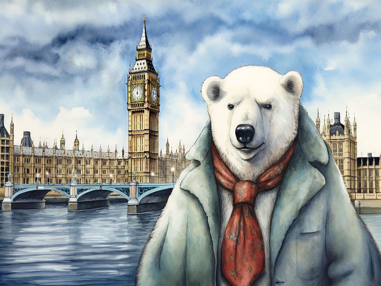 Produktbild: CALVENDO Puzzle Eisb&auml;r Eiks Zwischenstop in London in England | 1000 Teile Lege-Gr&ouml;&szlig;e 64x48cm Foto-Puzzle f&uuml;r gl&uuml;ckliche Stunden
